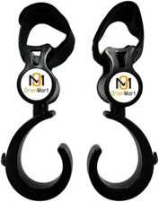 2 PCS Buggy Clips Hooks 360 Rotate Shopping Bag Clip Pram Stroller Pushchair New