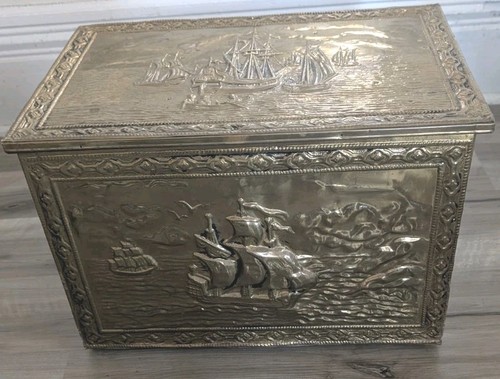 Antique wooden coal - antique, scuttle