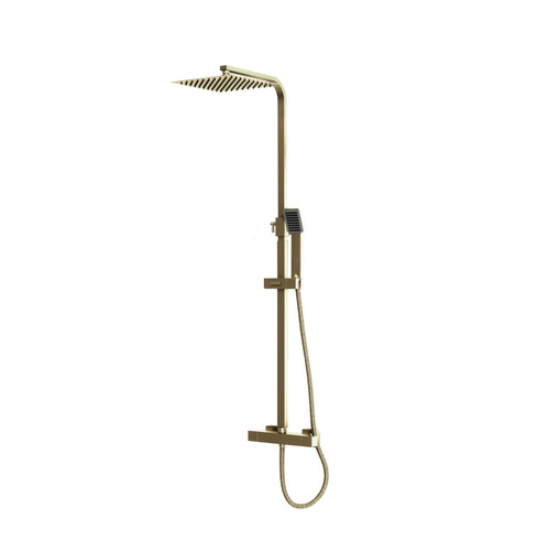 Brushed brass square - brass,