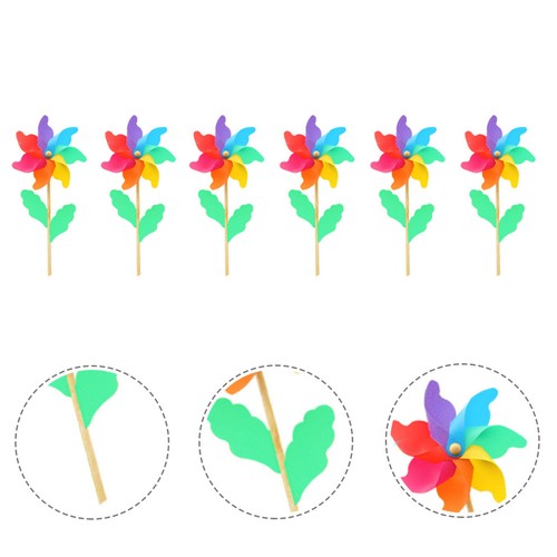 6pcs children wooden - wooden, pole