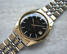June 1976 Vintage Seiko Men's Watch 6308 Automatic Black Dial Gold Rare
