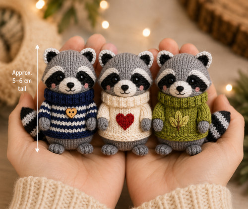 Raccoon knitting pattern - raccoon,