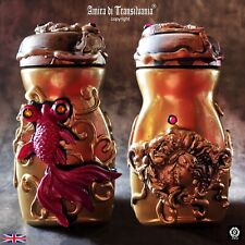 home decor collecting vintage original vase jar fairy tale fish gold gift idea 1