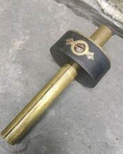 Wood & Brass mortice Marking gauge. Engraved Script. Points Good