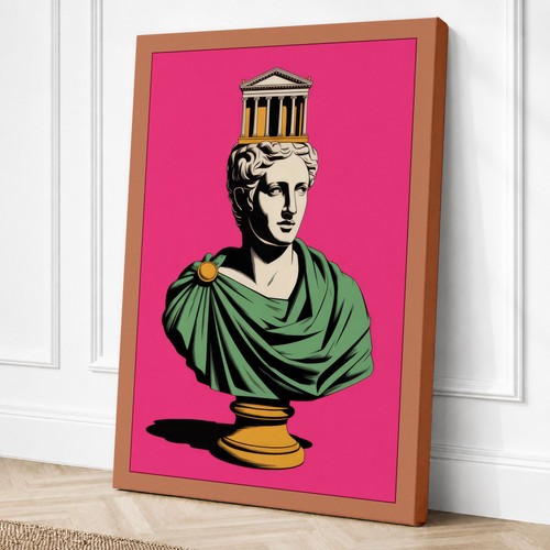Classical bust pink - pop, art