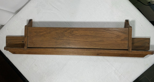 Oak church pew book rack - book,