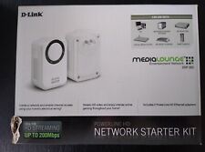 D-Link MediaLounge Powerline HD Network Starter Kit, DHP-303, 200Mbps, Brand New