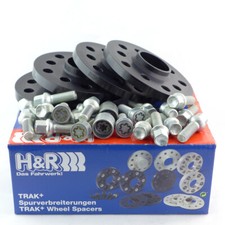 H&R wheel spacer VA + HA ABE for Leon Golf Arteon T Passat 16/24 mm black/SI