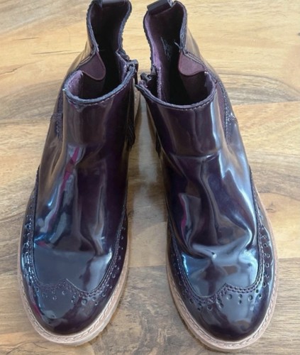 Zara patent brogue - zara, burgundy