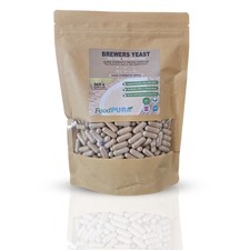 FoodPURA 365 x Brewers Yeast 600mg Capsules NON De Bittered 100% Pure & Natural