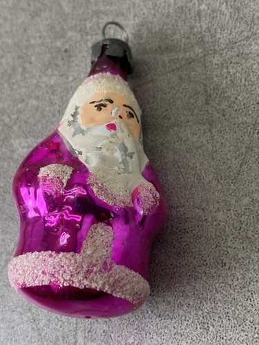 Vintage mercury glass santa - vintage,
