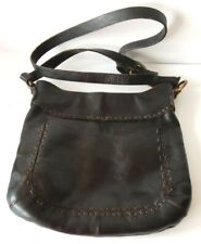 Vintage Rocha John Rocha Shoulder Bag Brown Leather 10in x 11in Travel Holiday-