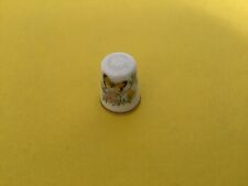 VINTAGE ROYAL WORCESTER BONE CHINA THIMBLE WITH BUTTERFLY DESIGN