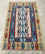 Vintage Traditional Handmade Beautiful Turkish Kilim Floor Rug Carpet 172x113 cm