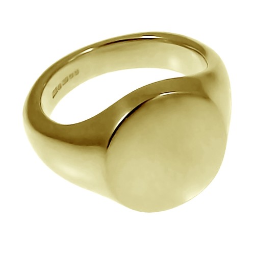 New 9ct gold round signet - gold,