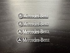 4 x Mercedes Benz Sticker Emblem Logo Decal - Aluminium