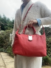 Reiss Red Coral Satchel Tote
