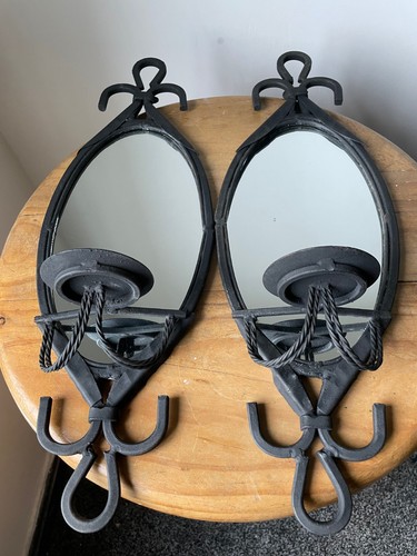 Pair vintage wrought - ,