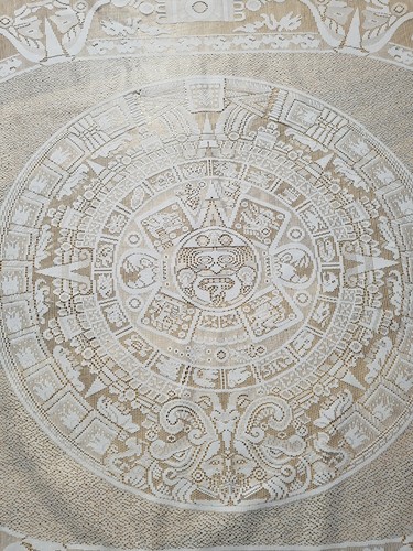 Vintage lace tablecloth aztec - vintage,