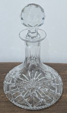 VINTAGE THOMAS WEBB HEAVY LEAD CRYSTAL CUT GLASS SHIP'S DECANTER 27cm HIGH 1.9kg