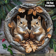 Squirrel Wooden Plaque Wall