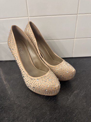 Aldo champagne satin - aldo, platform