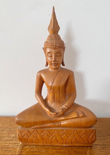 Wooden thai buddha statue - statue, 35cm