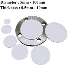 PTFE Plastic Solid Discs Flat Round Pad Sealed Cushioning Diameter 5mm - 100mm