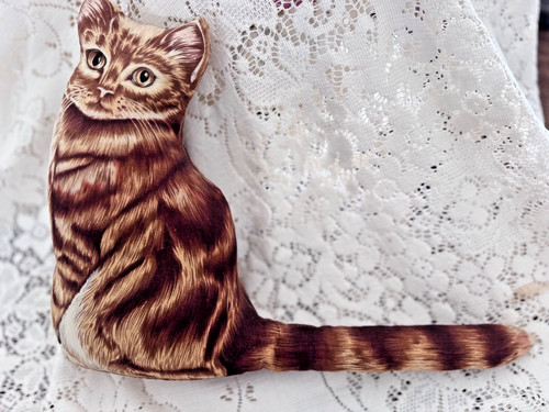 Vintage door stop - stop, tabby