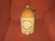 Vintage antique stoneware flagon with tap hole Cainscross Brewery Nr Stroud