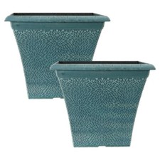 Tall Planter 2Pc Indigo Green