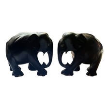 Vintage Carved Ebony Elephant