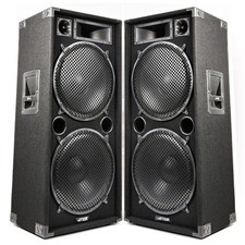 Max SP215 4000W Dual 15 Inch Passive DJ Speakers - Powerful Bass for Events