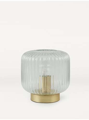 Clear ribbed glass - ribbed, lamp
