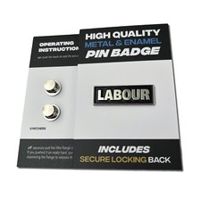 Silver Metal & Black Enamel