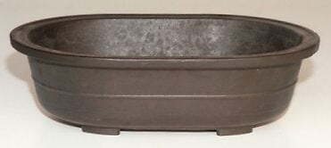 Brown mica bonsai pot - mica,