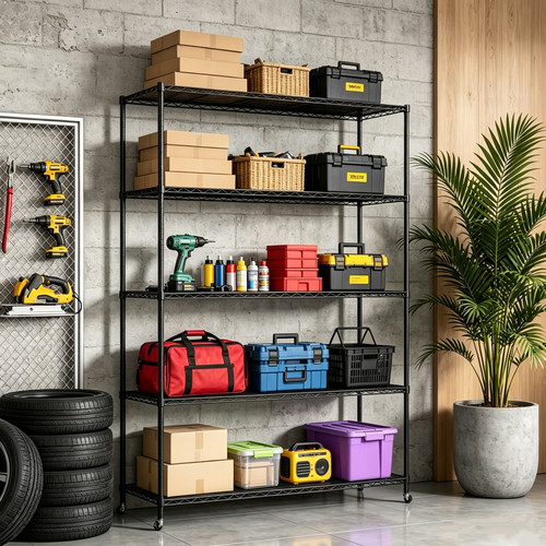 Tier metal storage - metal, rack