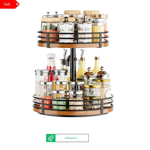 Adjustable tier lazy susan - adjustable,