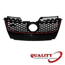 Front Bumper Grille Main With Moulding & Plate Holder Vw Golf Mk5 2004-2008 Gti