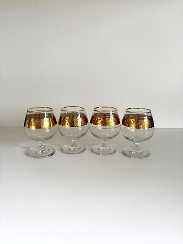 Vintage set gold gilt - 4,
