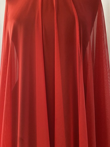 Metres red power mesh fabric - red,