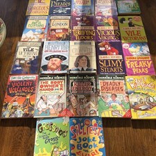 Horrible Histories ( 14) ,Geography,  (2) Science (3)  and some joke books (3) 