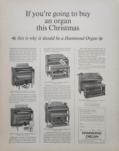 1963 hammond organ - organ, print