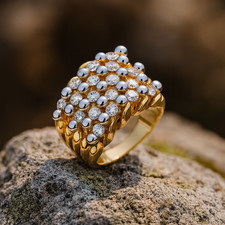 18ct Gold Mens Keeper Ring on