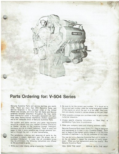 Cummins 504 series diesel - cummins, v-504