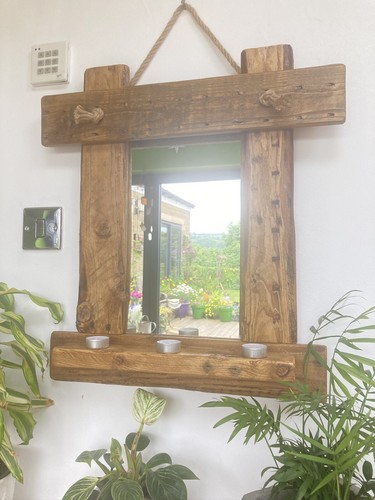 Rustic farmhouse mirror - rustic,