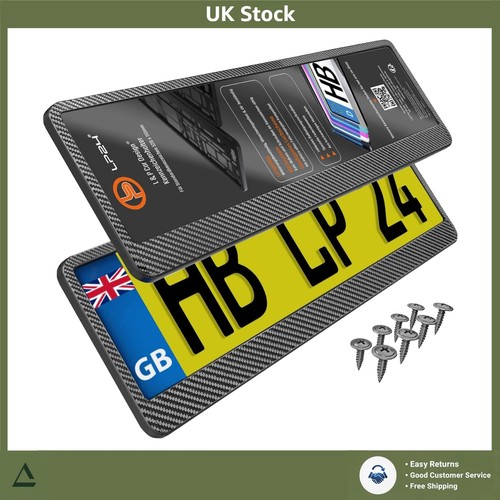 Sleek carbon look car license - sleek,