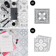 Tile Transfers Stickers Wall Vintage Mosaic Self-Adhesive Kitchen Peel and Stick