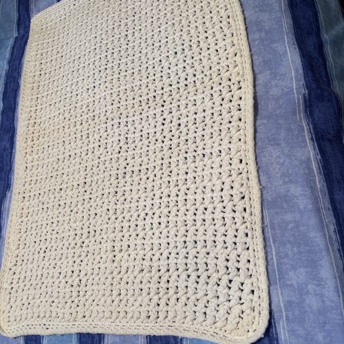 Vintage crochet cot blanket - cot, 27