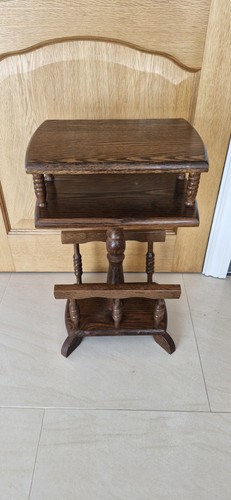 Vintage two tier oak telephone - oak,